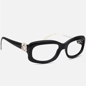Chanel Sunglasses Frame Only 5127 c.900/11 Gloss Black/White Square Italy 53 mm!